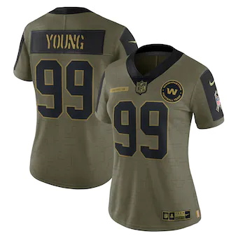 womens nike chase young olive washington football team 2021